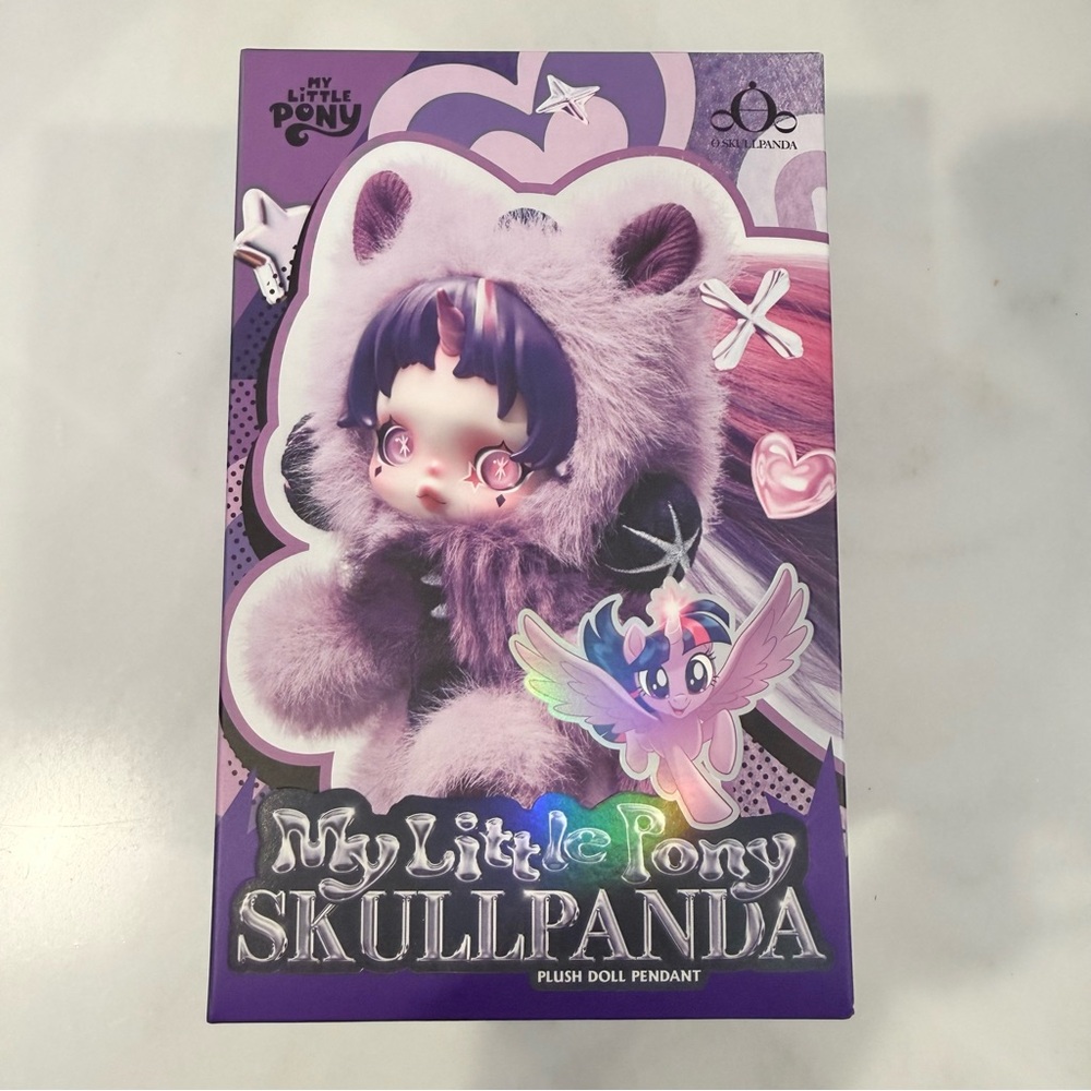 SEALED BOX NWT Pop Mart Skullpanda My Little Pony Rarity Vinyl Plush Pendant - Picture 3 of 9